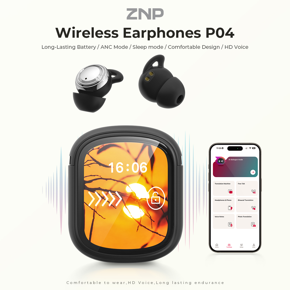 ZNP P04 Sleeping Aid Earbuds A - đánh giá và giá Wireless Charger