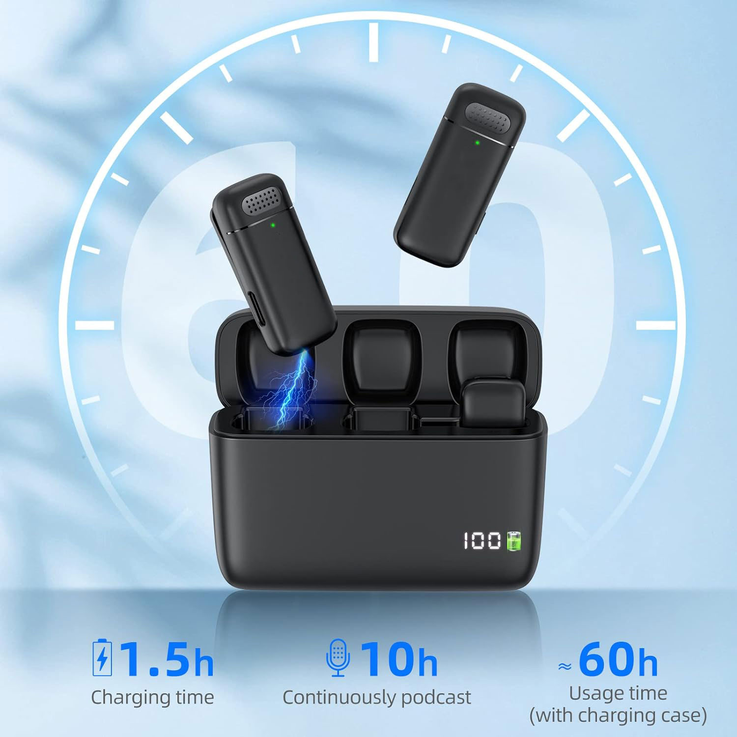2 Pack Wireless Lapel Micropho - đánh giá và giá Wireless Charger