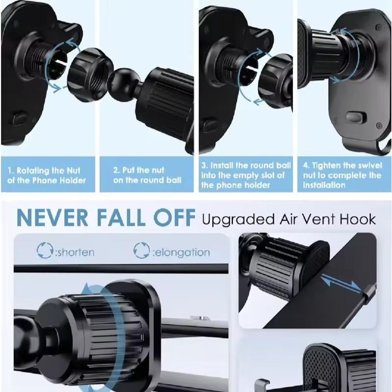 Universal Car Hook Base Phone  - đánh giá và giá Phone Holder