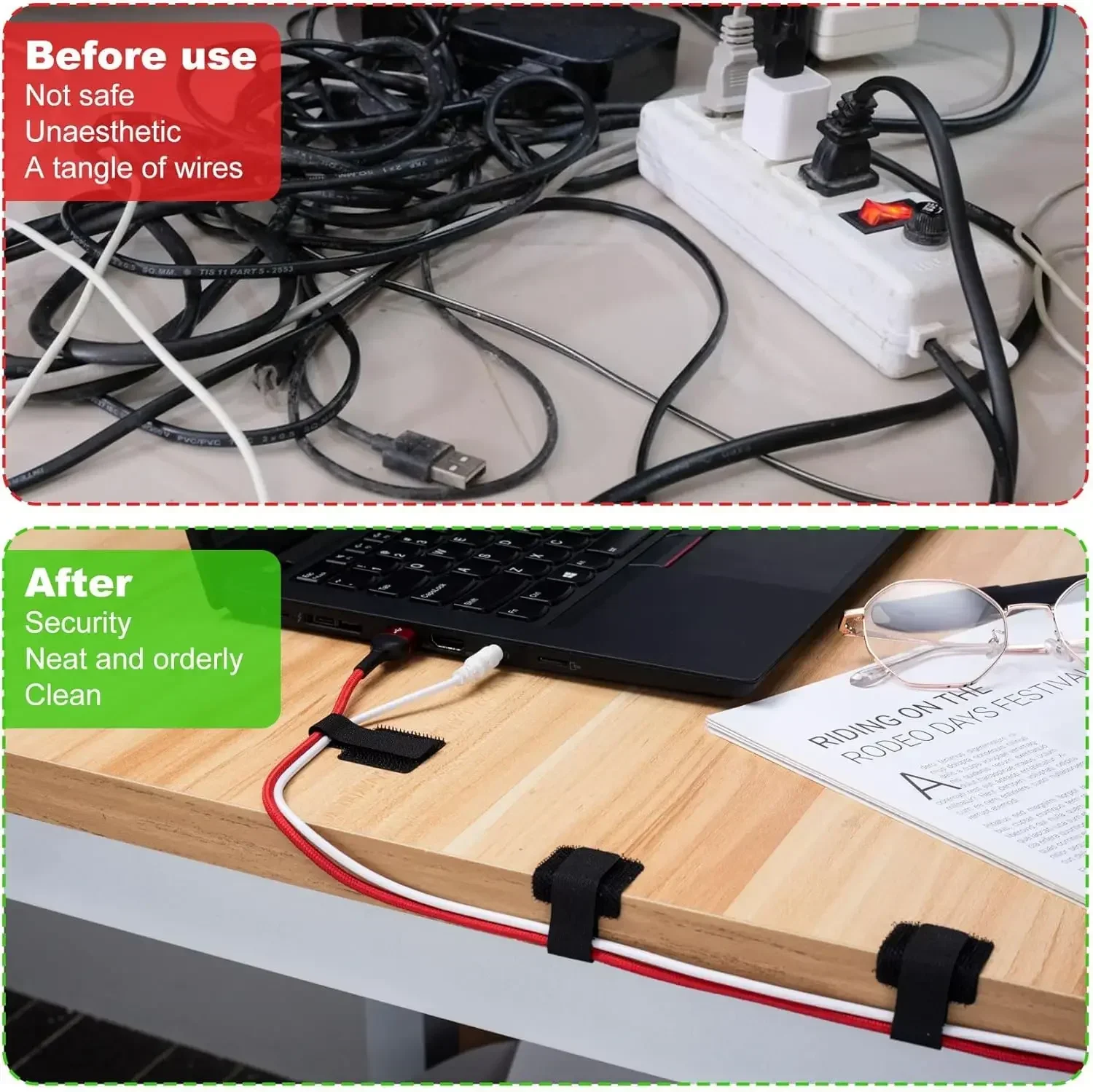 New Reusable Cable Ties Velcro - đánh giá và giá Cable Organizer