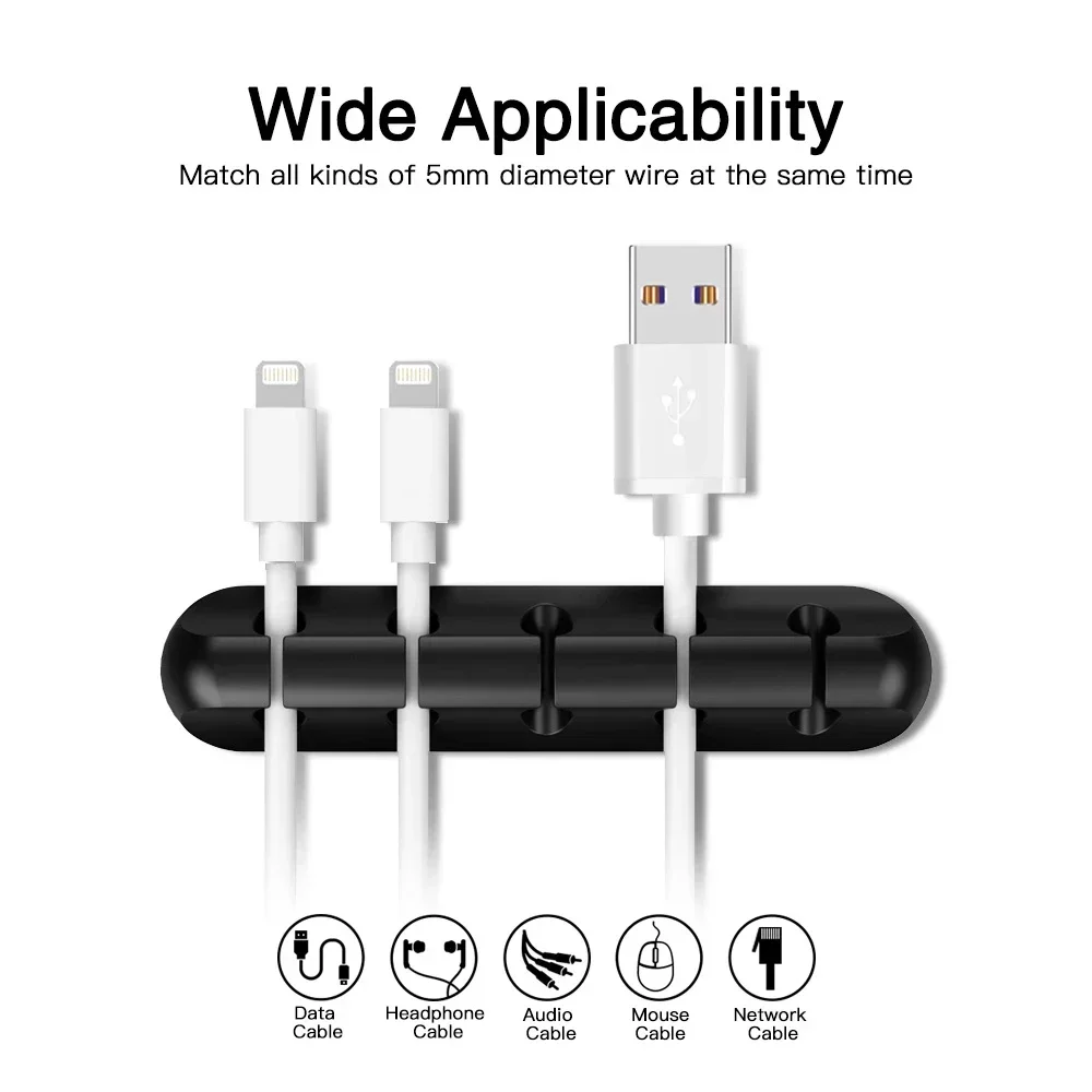 Silicone USB Cable Organizer U - đánh giá và giá Cable Organizer